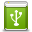 Drive Green USB Icon 32x32 png